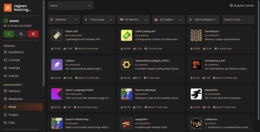 New Panel Minecraft - Menu Mods