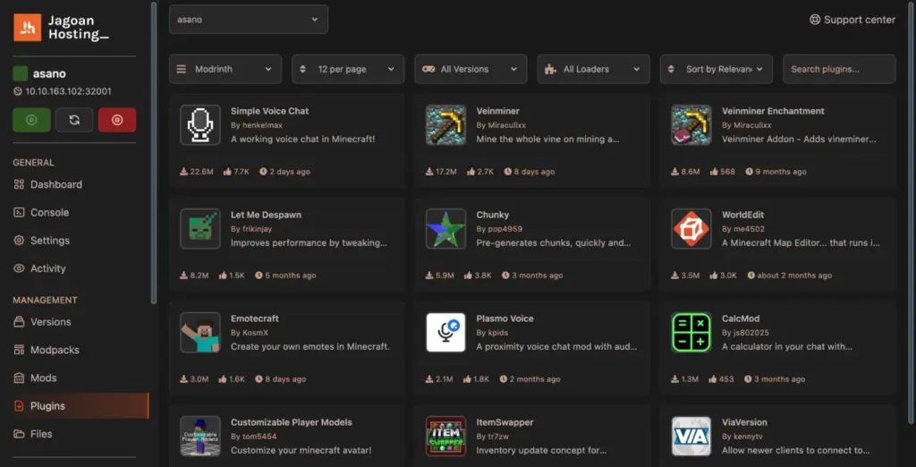 New Panel Minecraft - Menu Plugin